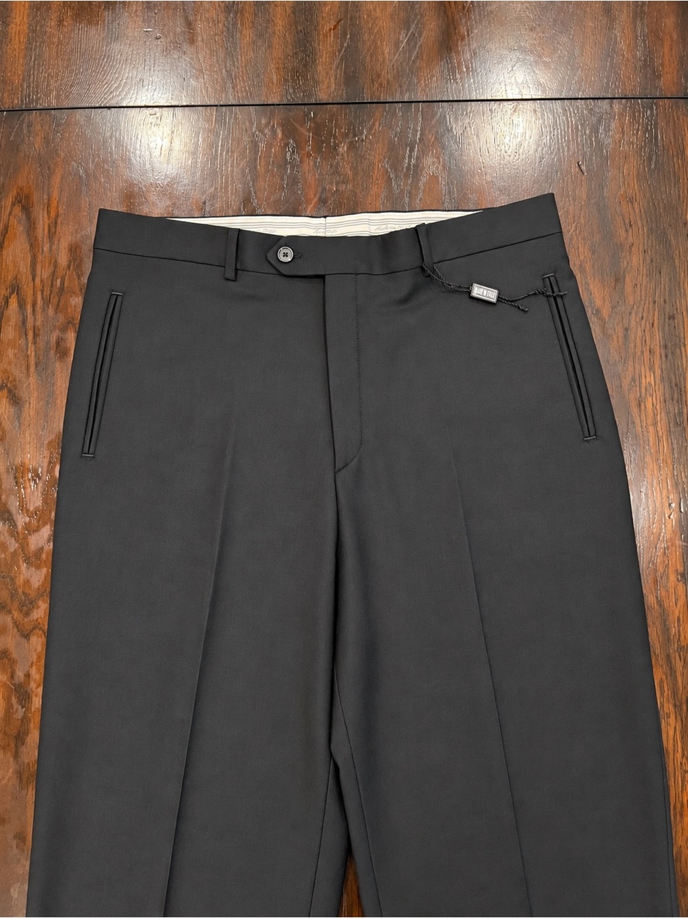 Mens Private Label Premium 100% Wool Dress Pants Made in Italy - Size 36